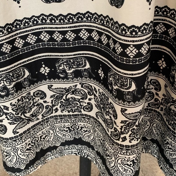 Moa faux wrap boho elephant print midi dress - Picture 6 of 6